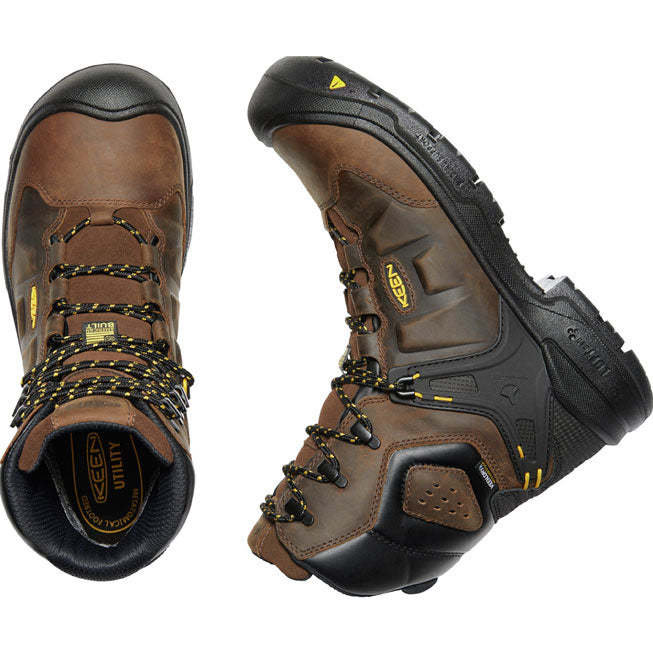 KEEN Utility® Dover Men's 8 Inch Carbon-Fiber Toe Electrical Hazard Waterproof Work Boot - birdseye