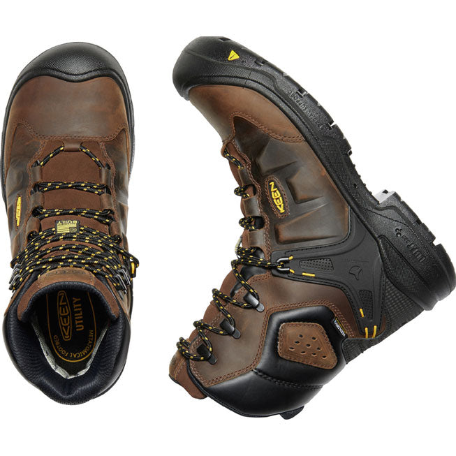 KEEN Utility® Dover Men's 8 Inch 600G Insulated Carbon-Fiber Toe Electrical Hazard Waterproof Work Boot - birdseye