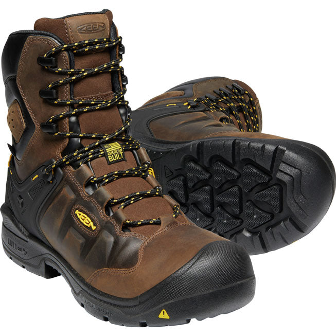KEEN Utility® Dover Men's 8 Inch 600G Insulated Carbon-Fiber Toe Electrical Hazard Waterproof Work Boot - front