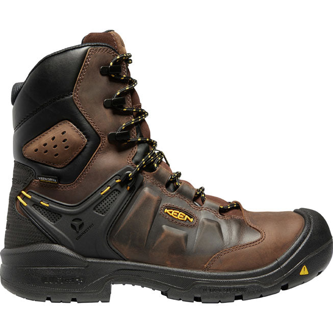 KEEN Utility® Dover Men's 8 Inch 600G Insulated Carbon-Fiber Toe Electrical Hazard Waterproof Work Boot - profile