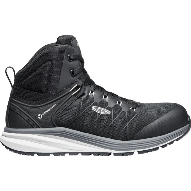 KEEN Utility® Vista Energy Mid Men's Carbon Fiber Toe Electrical Hazard Hi-Top Athletic Work Shoe - profile