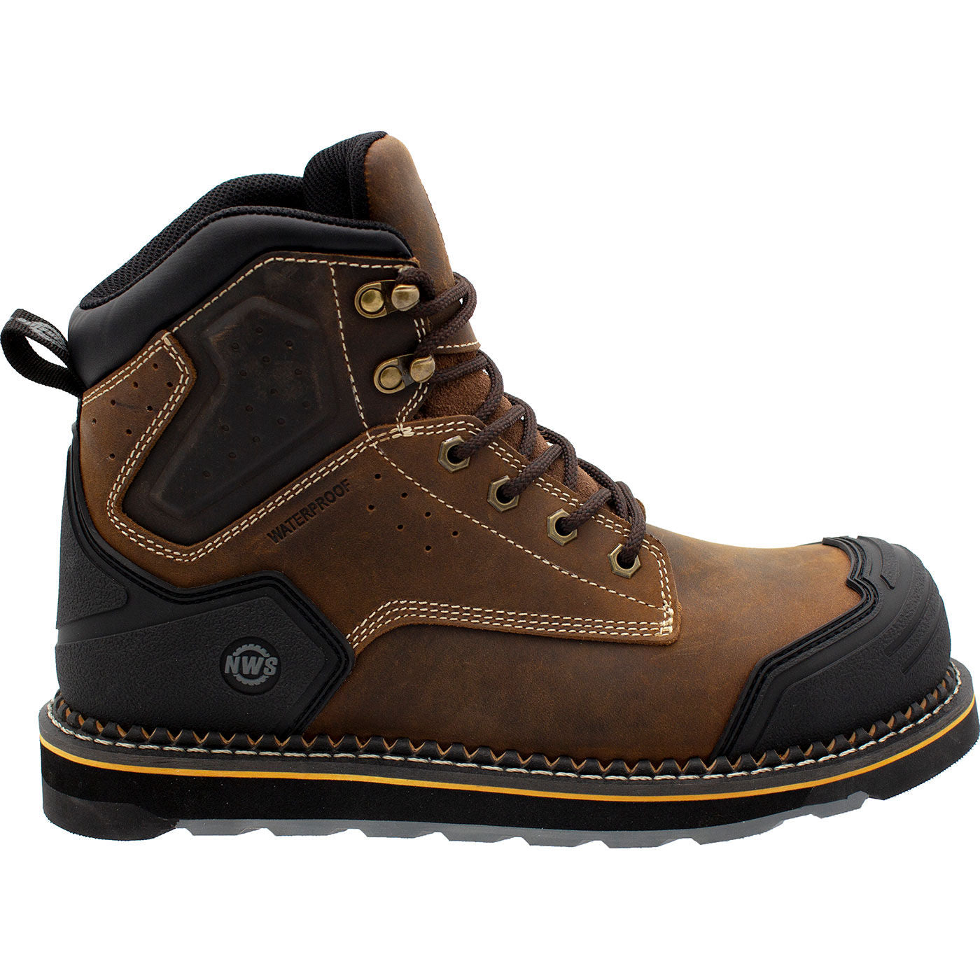 Northside Work Akron Men's 6-inch Nano Toe Electrical Hazard Waterproof Work Boot - profile