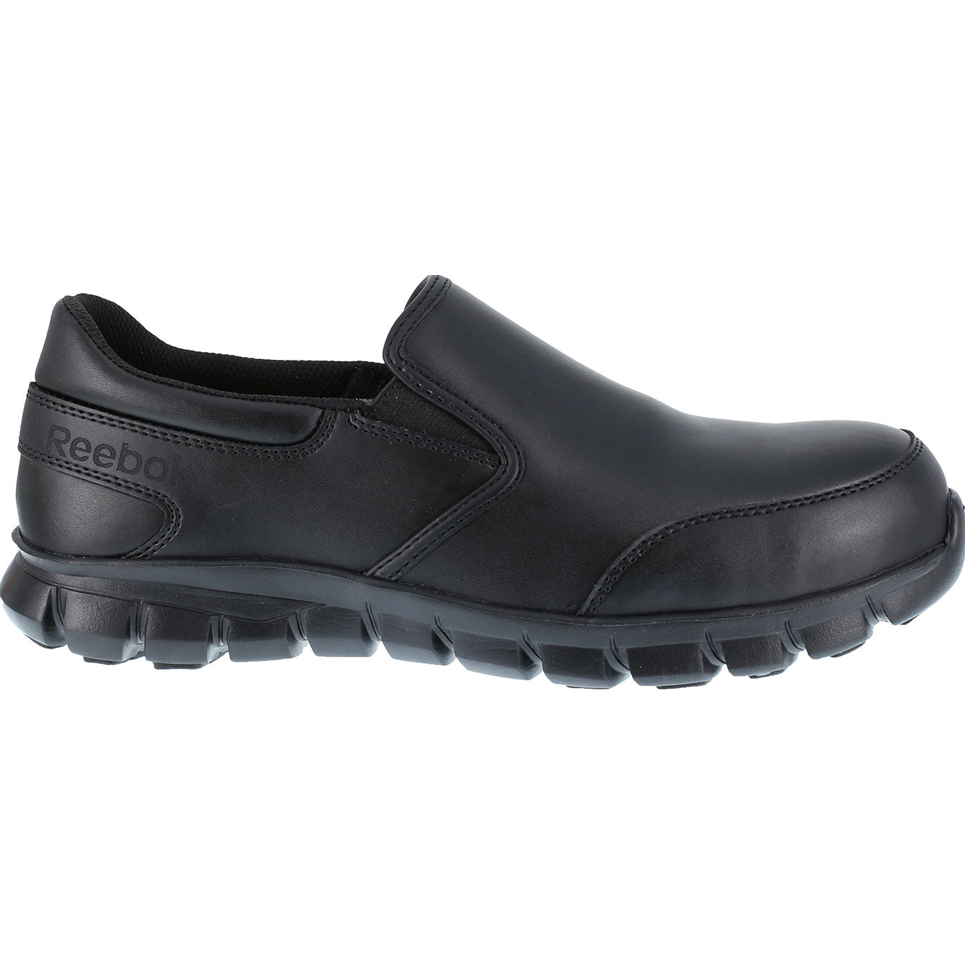 Reebok Sublite Cushion Work Men's Composite Toe Static Dissipative Slip-On Oxford Shoe - profile