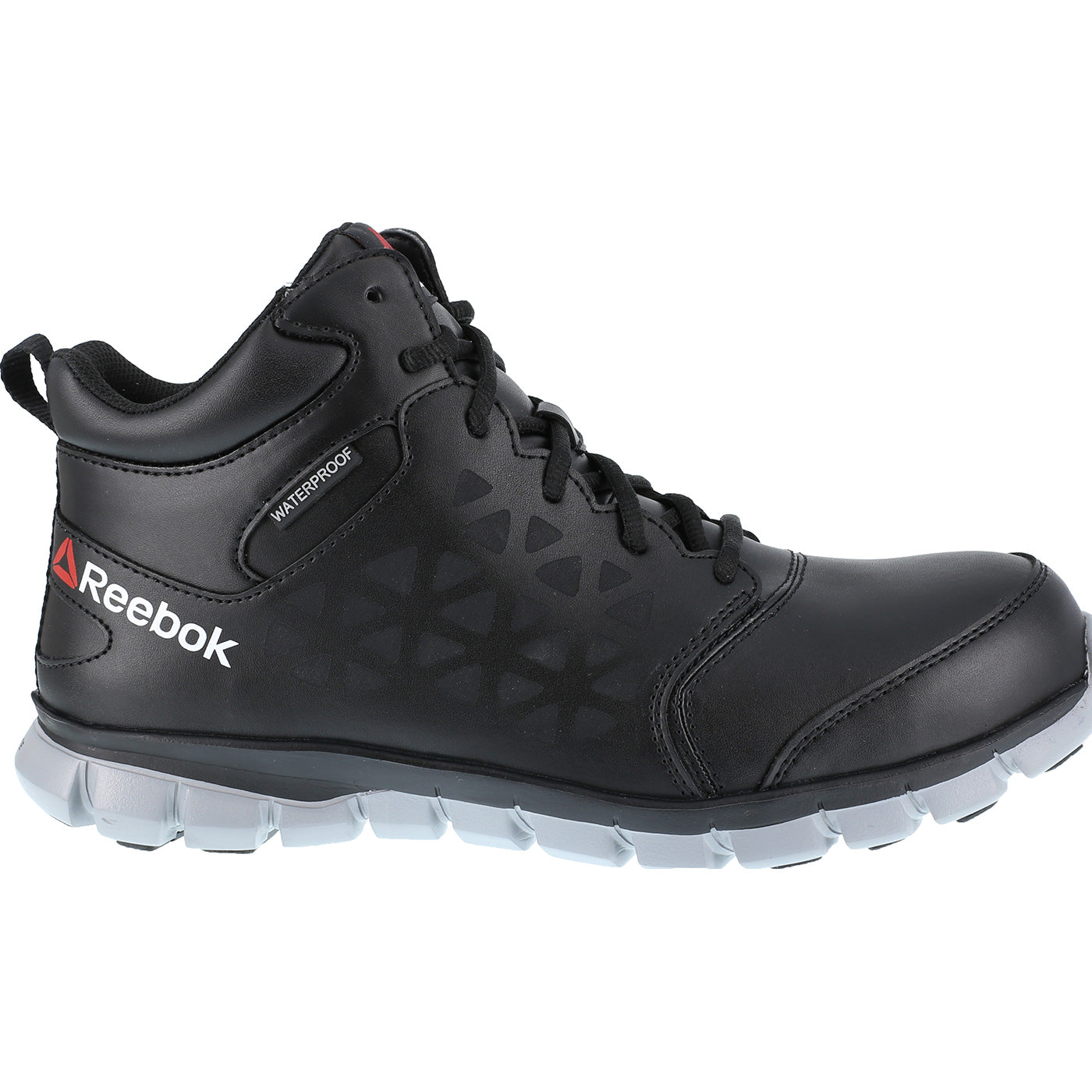 Reebok Sublite Cushion Work Men's Composite Toe Electrical Hazard Waterproof Mid-Cut Athletic Shoe - profile