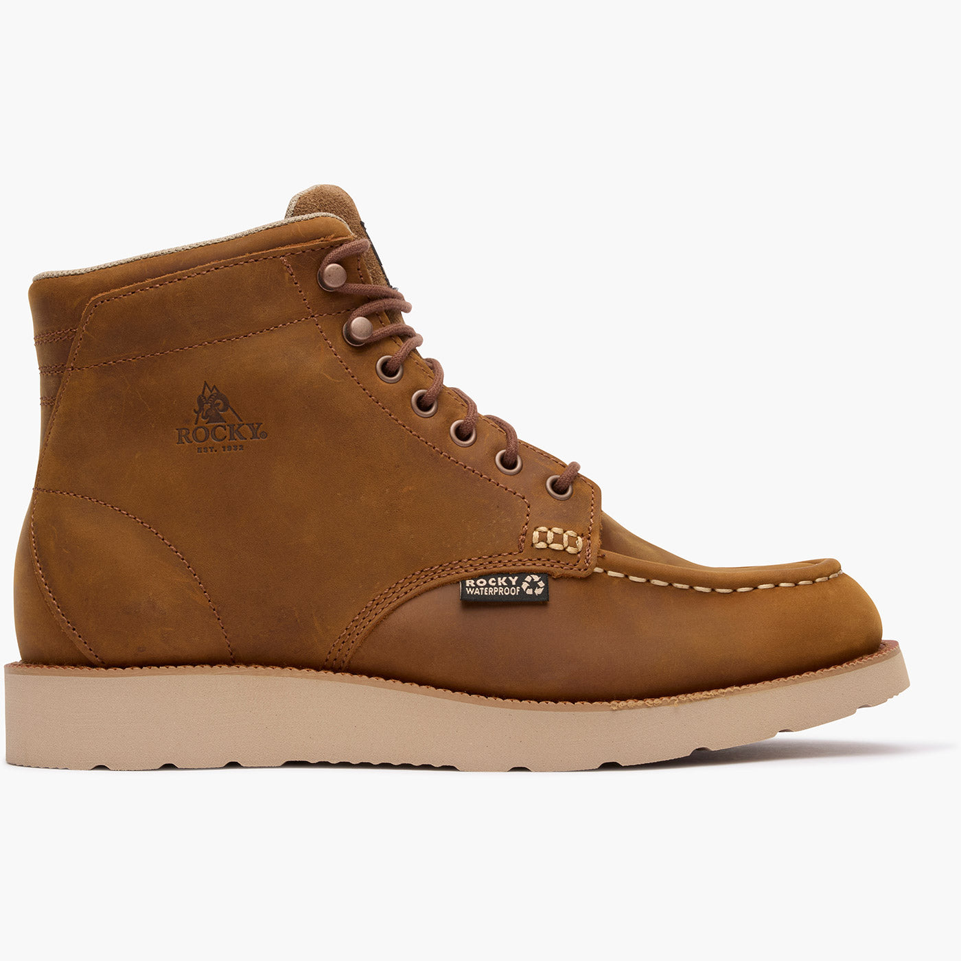 "Rocky MonoCrepe Wedge 6" Waterproof Work Boot - profile"