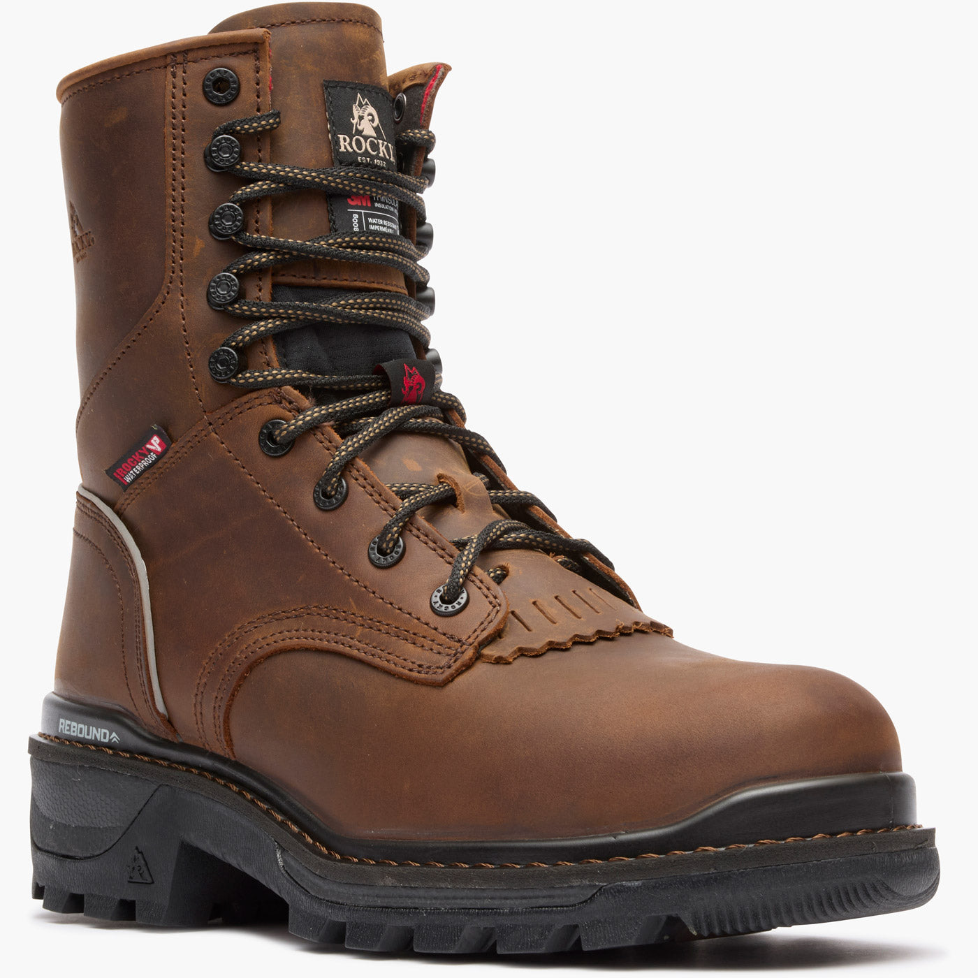 Rocky Rams Horn Logger 800G Insulated Work Boot – SlipGrips