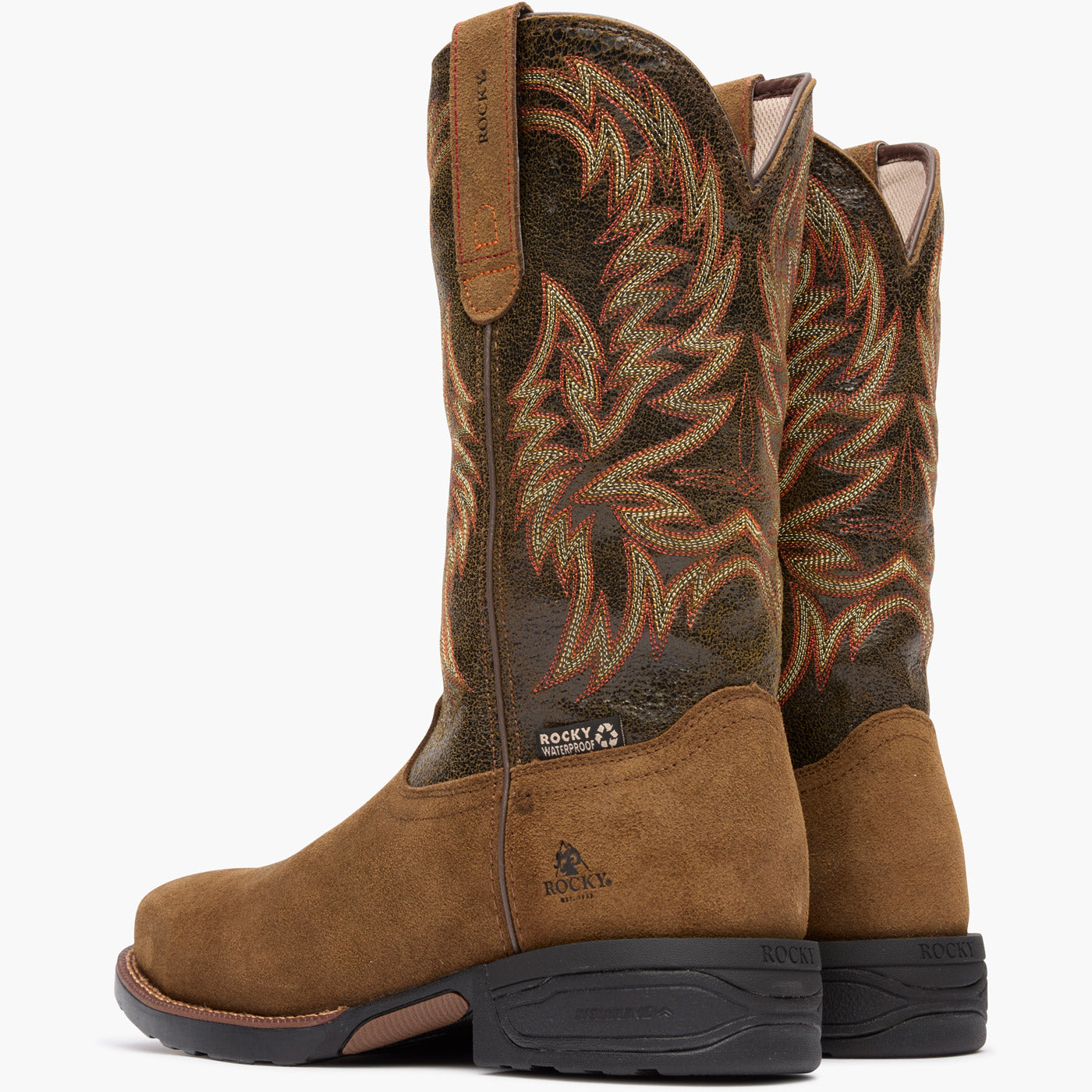 "Rocky Bronco 12" Composite Toe Western Boot - doubleheel"