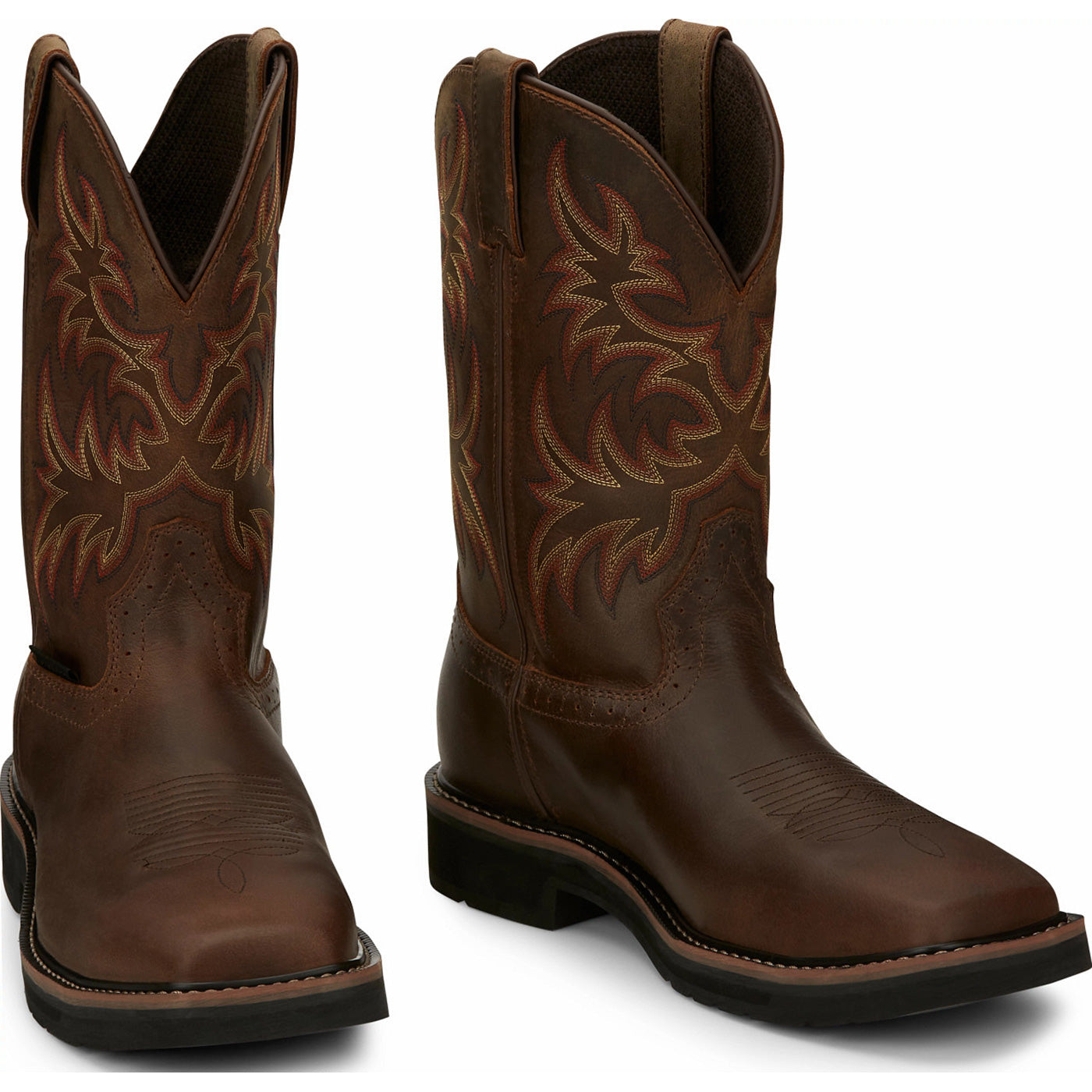 Justin Work Stampede Men's Steel Toe Waterproof Western Work Boot - front