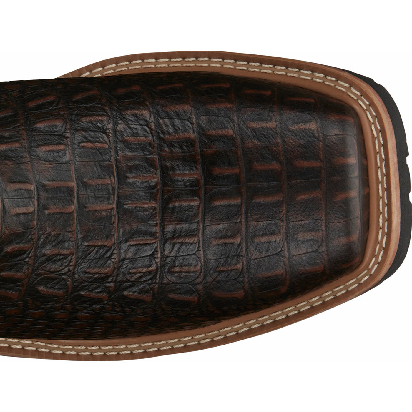 Justin Work Hybred® Derrickman Croc Print Men's Composite Toe Electrical Hazard Pull-on Western Work Boots - birdseye
