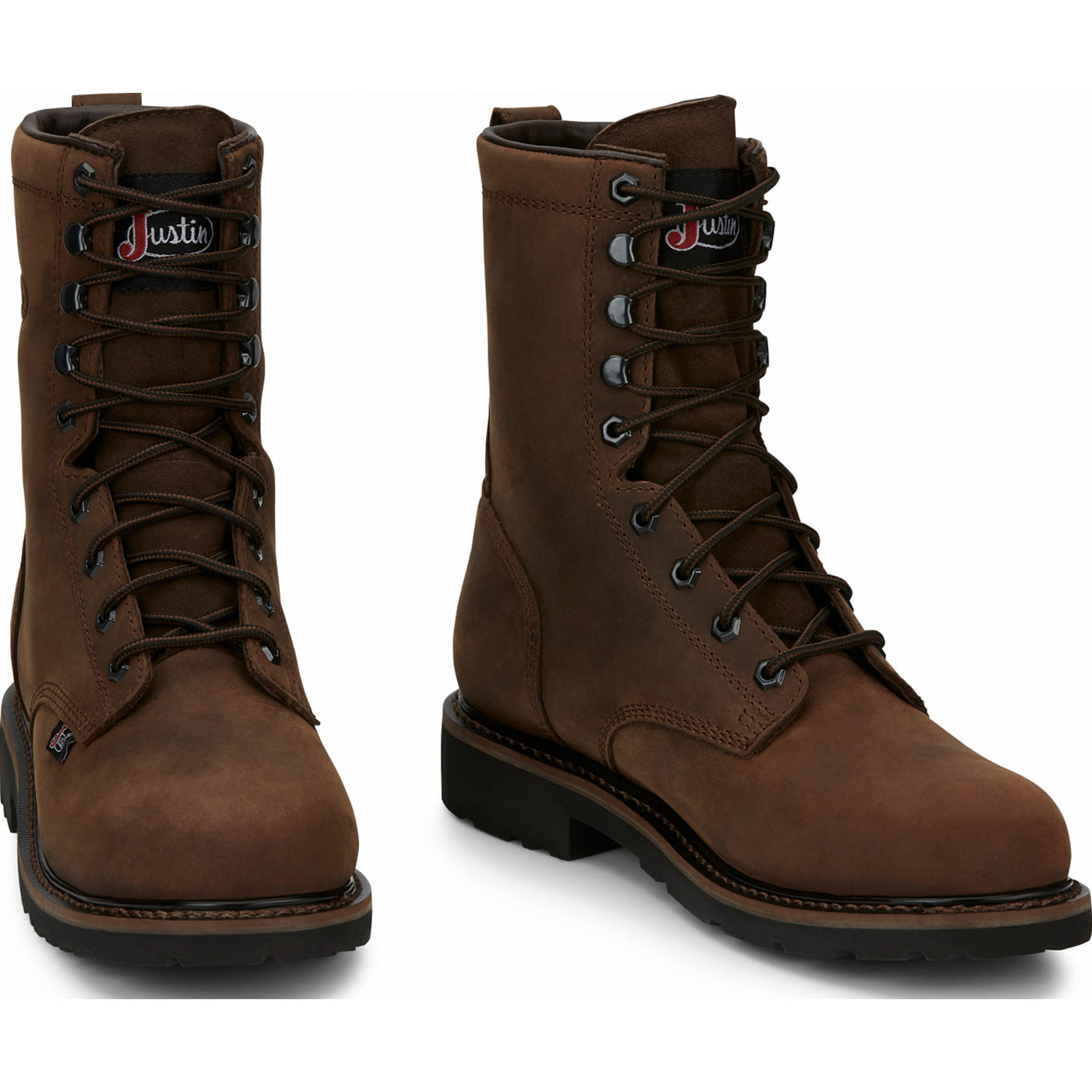 Justin Work Men's Steel Toe Waterproof Lace-Up Work Boot - front