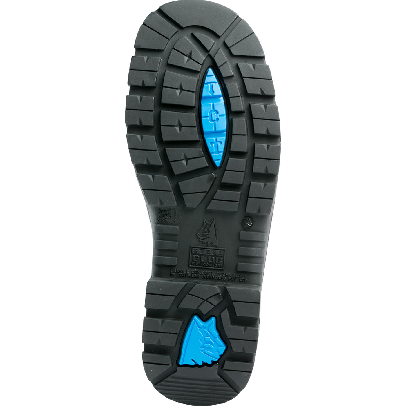 Steel Blue Heeler Men's 10 inch Steel Toe Electrical Hazard Work Wellington - outsole