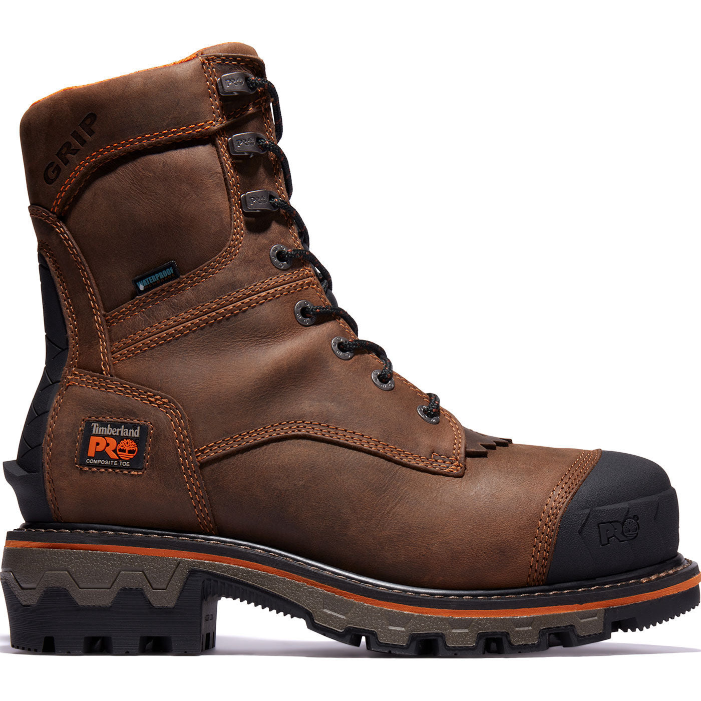 Timberland PRO Boondock HD Men's 8-inch Composite Toe 400G Insulated Waterproof Logger Work Boot - profile