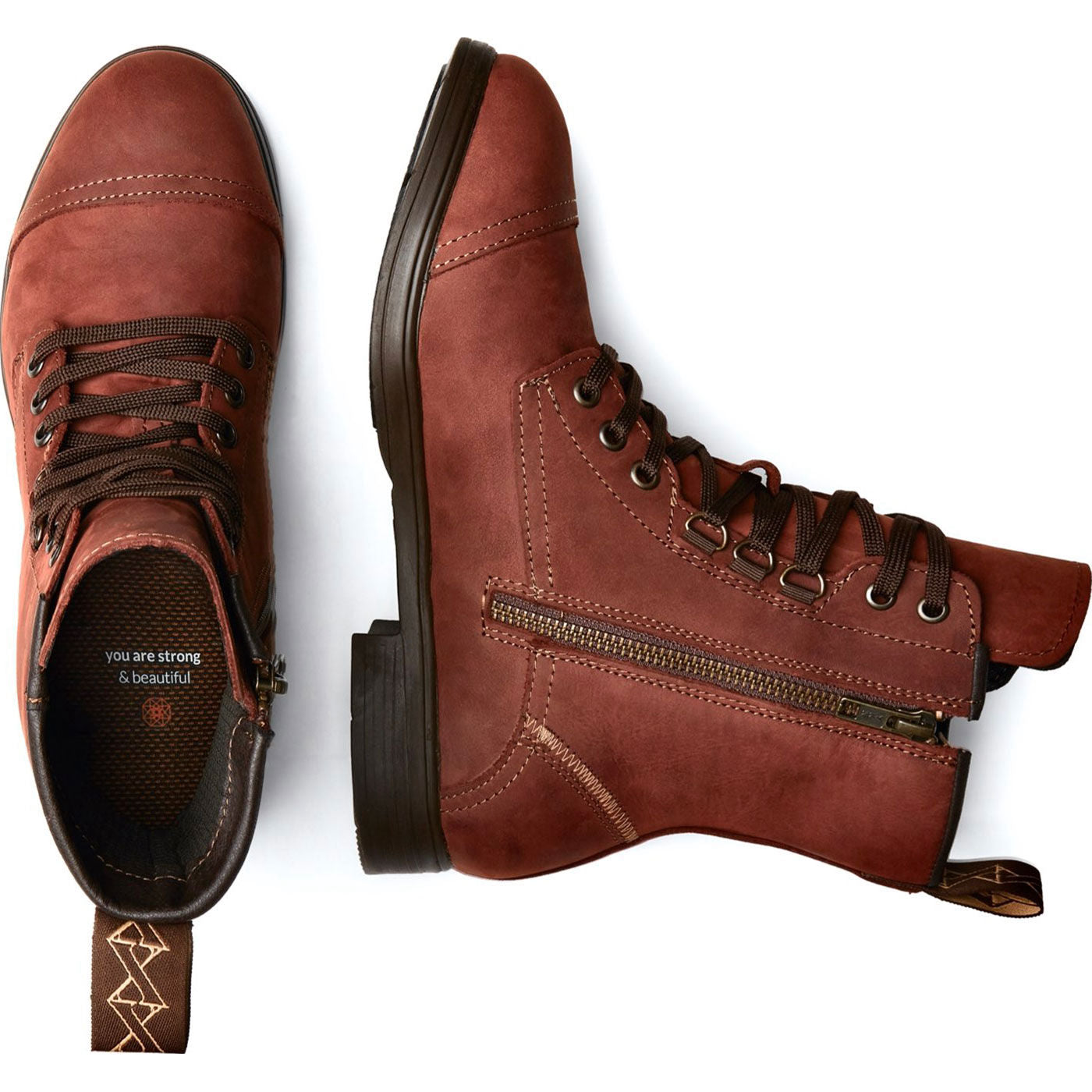 Xena Spice Women's 6-inch Steel Toe Zipper Work Boot - birdseye