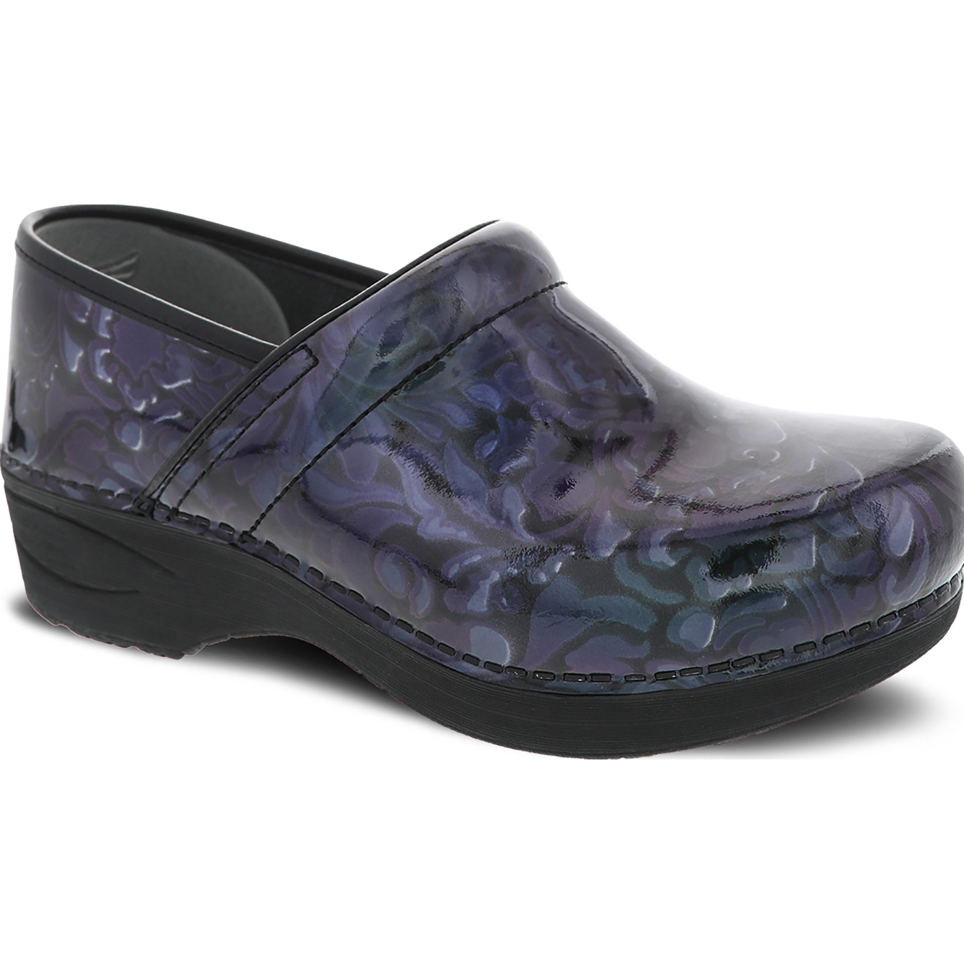 Buy the Dansko XP 2.0 Women s Slip Resistant Filigree Floral Patent Work Clogs 39507102